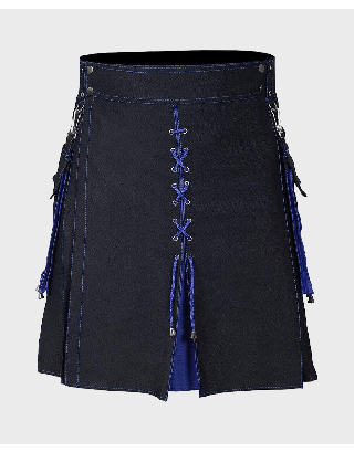 BLACK & BLUE HYBRID UTILITY KILT
